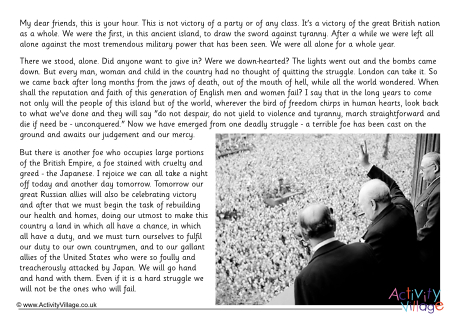 Winston Churchill VE Day speech 2 Winston Churchill VE Day speech 2