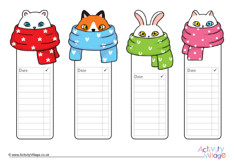 Winter animal bookmarks Winter animal bookmarks