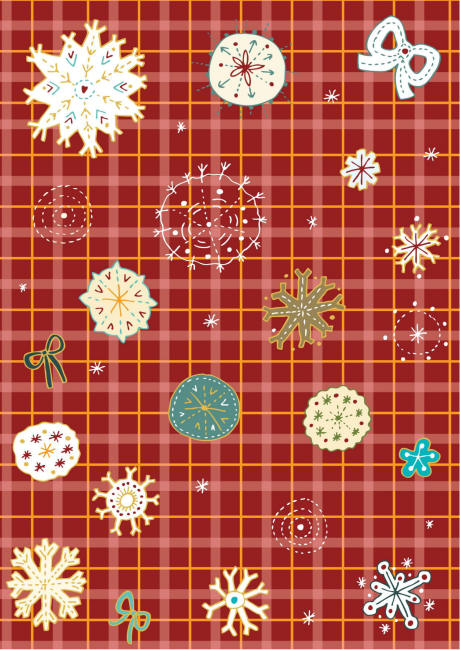 Winter check scrapbook paper