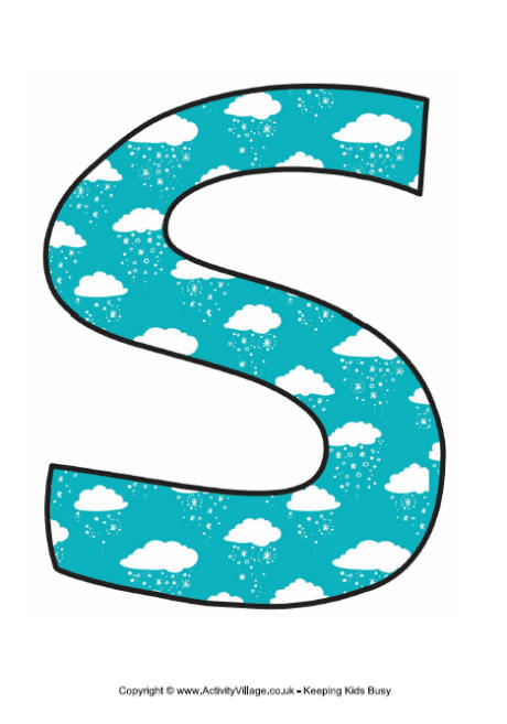Winter letters snow