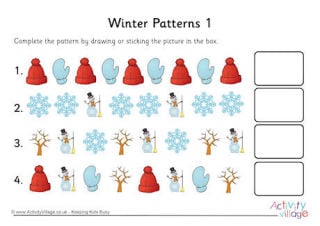 Winter  Maths Worksheets