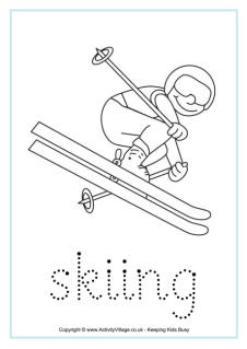 Winter Olympics Handwriting Worksheets