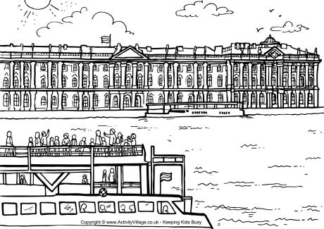 Winter palace colouring page Winter palace colouring page