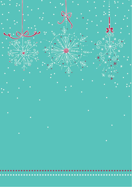 Winter snowflake border scrapbook paper