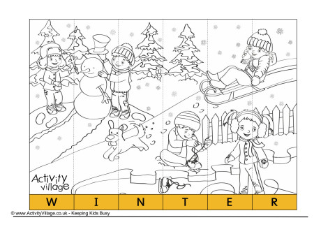 Winter Spelling Jigsaw