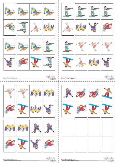 Winter Sport Dominoes
