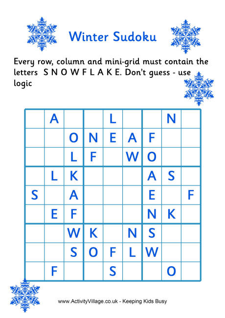 winter sudoku difficult