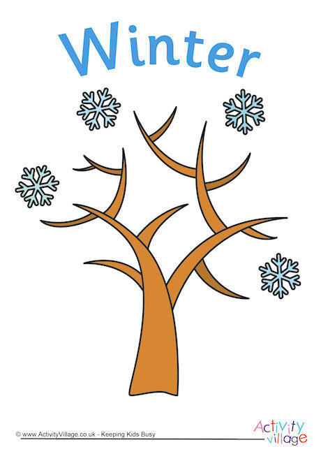 Winter tree poster