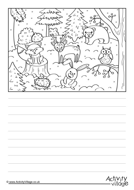Winter Woodland Story Paper