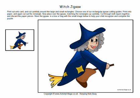Witch Jigsaw Printable Witch Jigsaw Printable