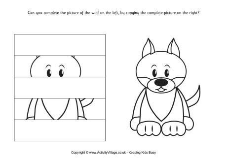 Complete the wolf puzzle