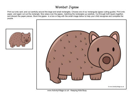 Wombat jigsaw Wombat jigsaw