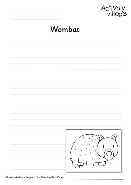 Wombat writing page