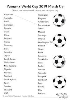 Women's World Cup Worksheets