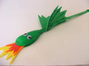 Wooden spoon dragon craft