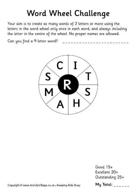 Word wheel challenge 10