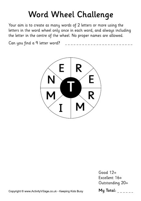 Word wheel challenge 11