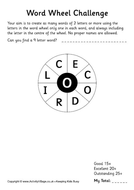 Word wheel challenge 6