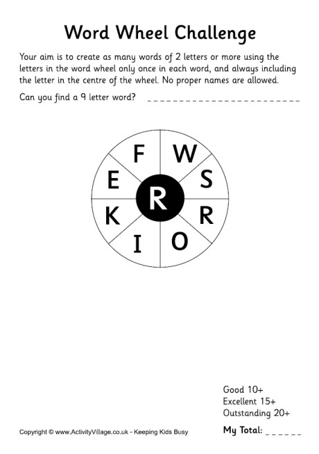 Word wheel challenge 8