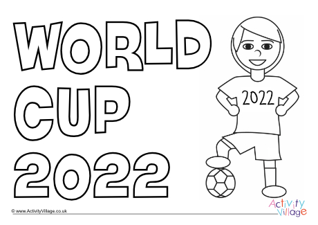 World Cup 2022 colouring page
