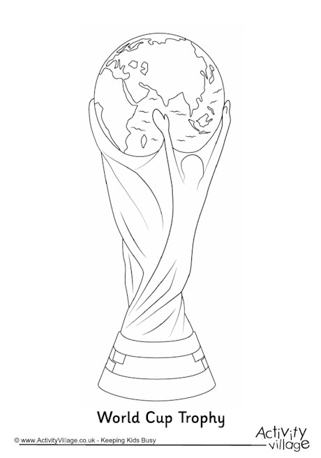 World Cup Trophy Colouring Page World Cup Trophy Colouring Page