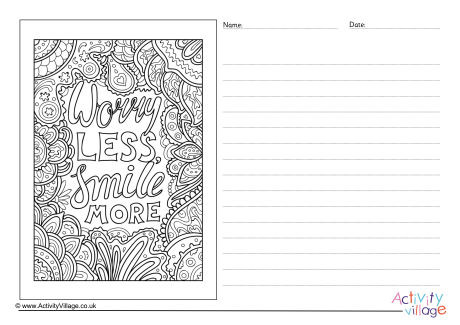 Worry Less Smile More Story Paper