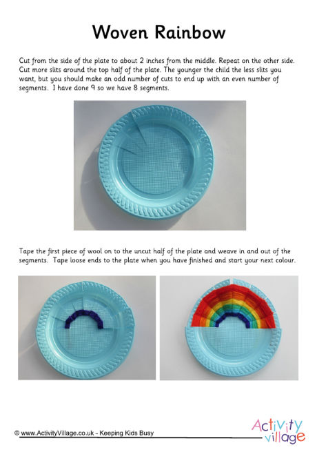 Woven rainbow craft instructions Woven rainbow craft instructions