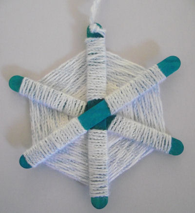 Woven snowflake craft - photo 4