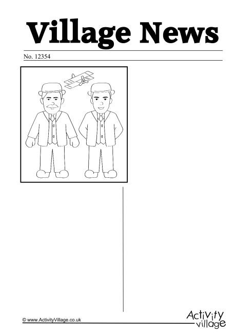 The Wright Brothers Newspaper Writing Prompt