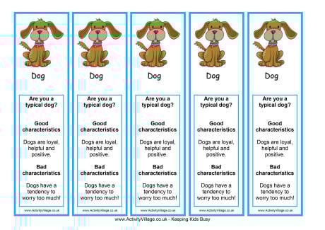 Year of the dog bookmark