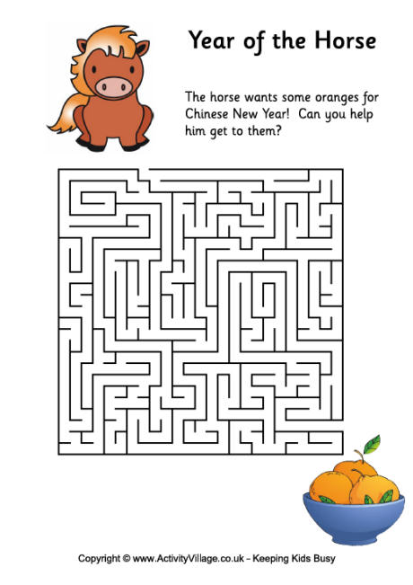 Year of the Horse maze 2