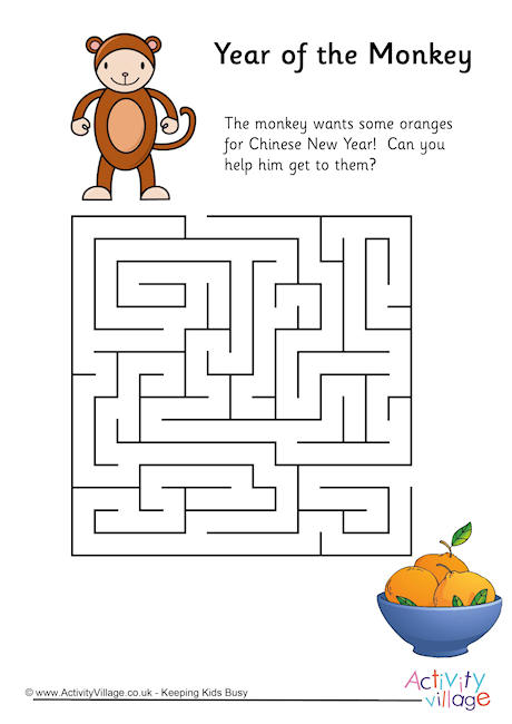 Year of the Monkey maze 1