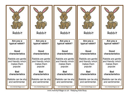 Year of the rabbit bookmark