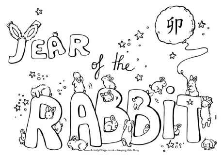 Year of the Rabbit Colouring