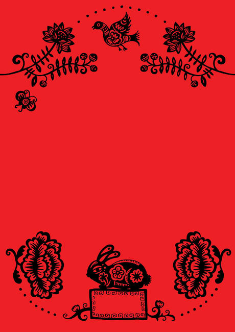 Year of the Rabbit scrapbook paper