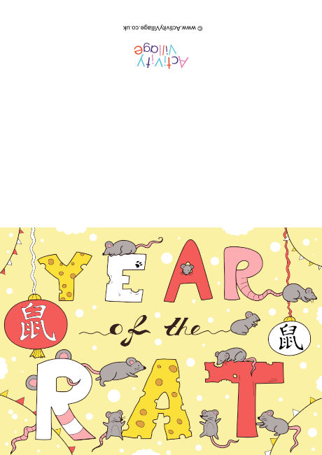 Year of the Rat card