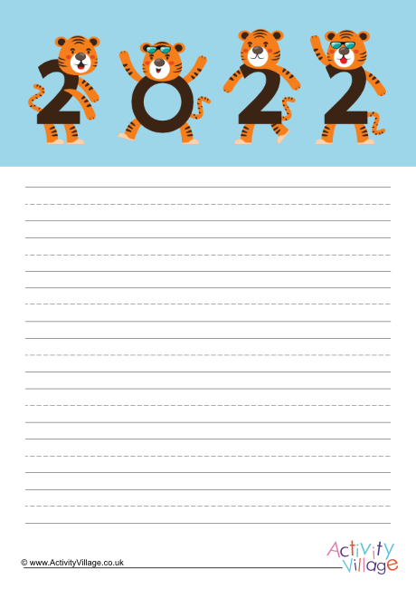 Year of the Tiger banner writing paper Year of the Tiger banner writing paper