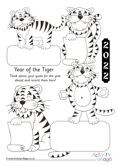 Year of the Tiger goals Year of the Tiger goals