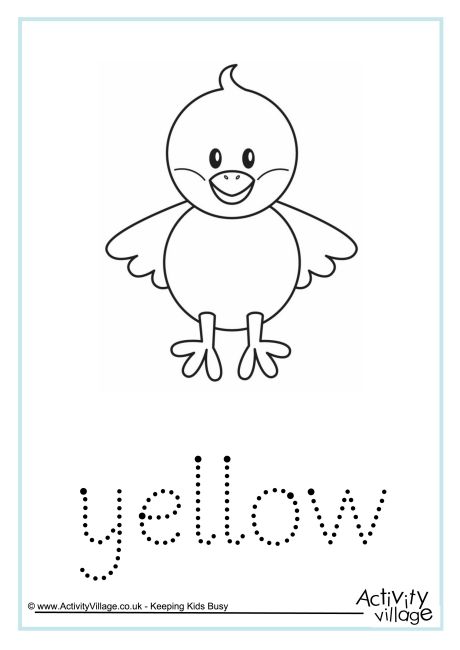 Yellow Word Tracing