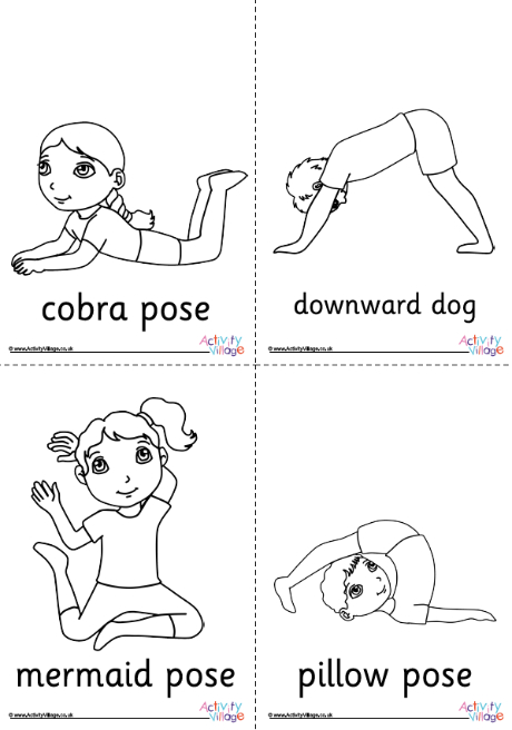 Yoga Pose Colouring Pages 2