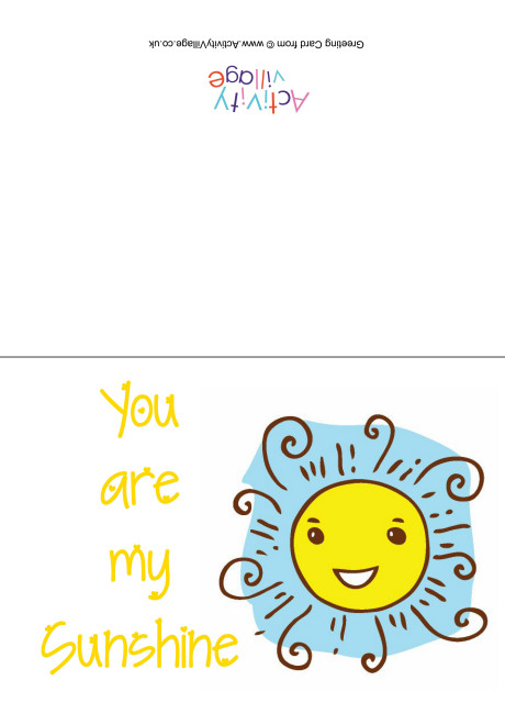 You Are My Sunshine Card
