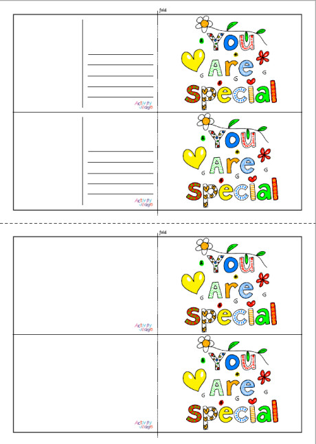 You Are Special Postcards