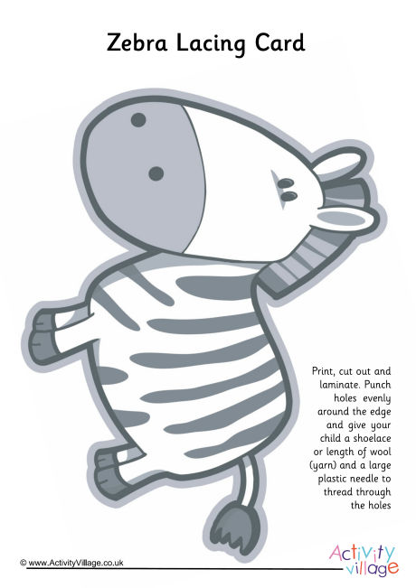 Zebra Lacing Card 3 Zebra Lacing Card 3