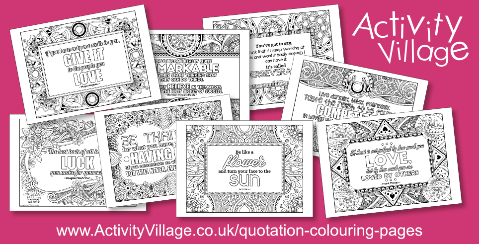 Inspiring New Quotation Colouring Pages