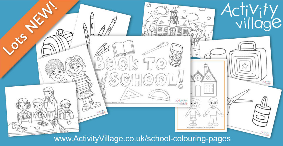 Just a Small Selection of our Favourite and Newest School Themed Colouring Pages...