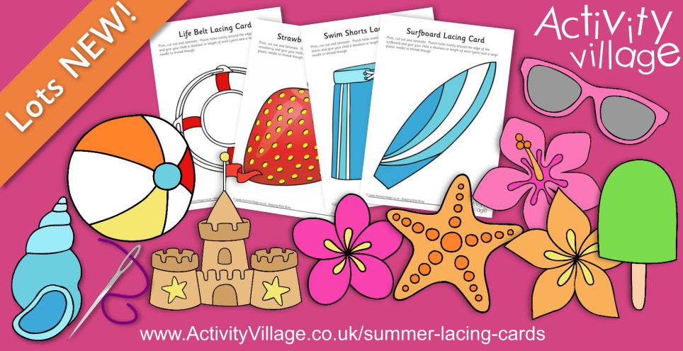 Keep Kids Busy With Our Lovely Summer Lacing Cards Keep Kids Busy With Our Lovely Summer Lacing Cards