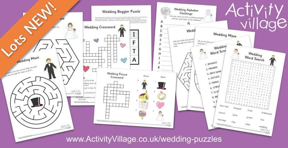 Keep the Kids Entertained with our Wedding Puzzles Collection
