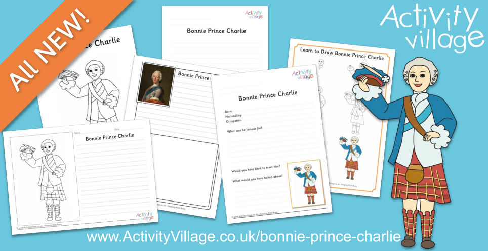 Learn about Bonnnie Prince Charlie and Enjoy our Printable Activities Learn about Bonnnie Prince Charlie and Enjoy our Printable Activities
