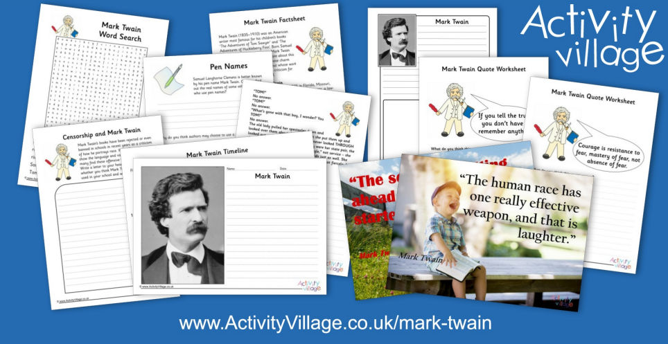 Learn About Mark Twain and Enjoy Our Printable Activities
