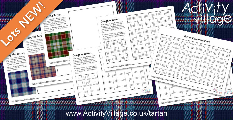 Learn About Tartan with these Challenging Worksheets and Colouring Pages